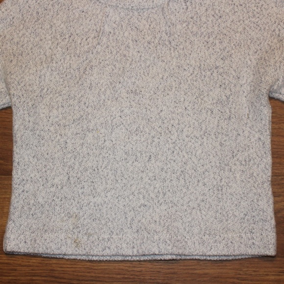 Zara Cropped Sleeve Sweater Small Gray - Picture 4 of 8